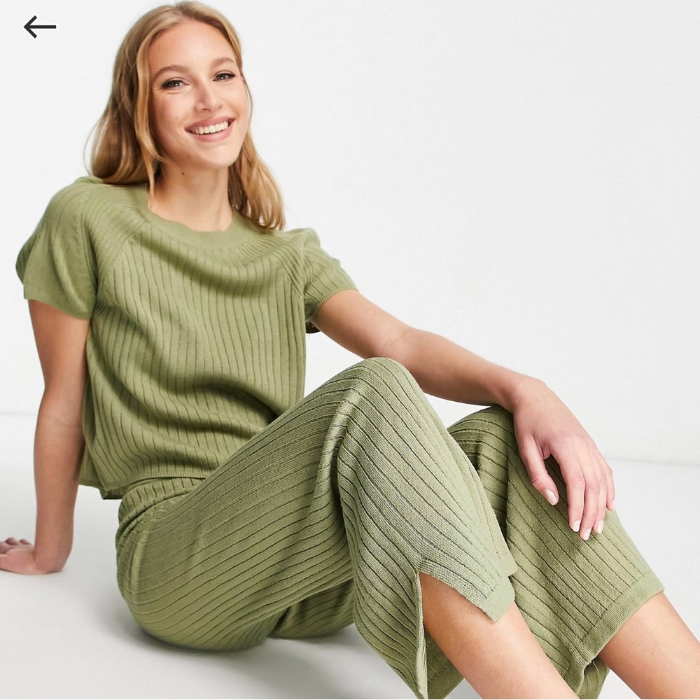 ASOS PREMIUM 3 Piece Rib Knitted Lounge Set
